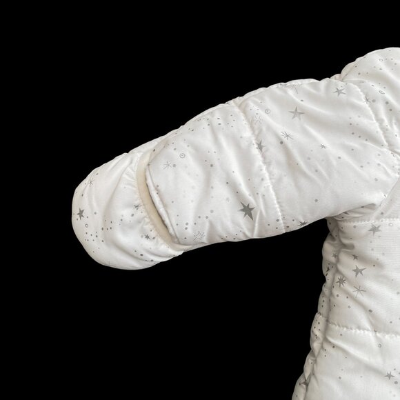 Oshkosh B'gosh Baby One-Piece Snowsuit White Silver Quilted Star Snow-12mos - Picture 5 of 12